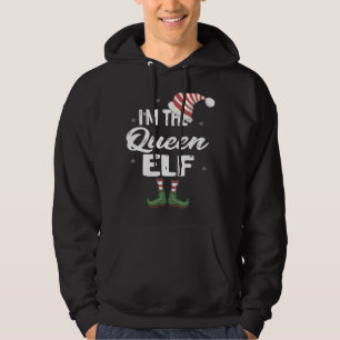 Ik ben de koningin Elf Kerstmis Elf Squad Cos. Hoodie