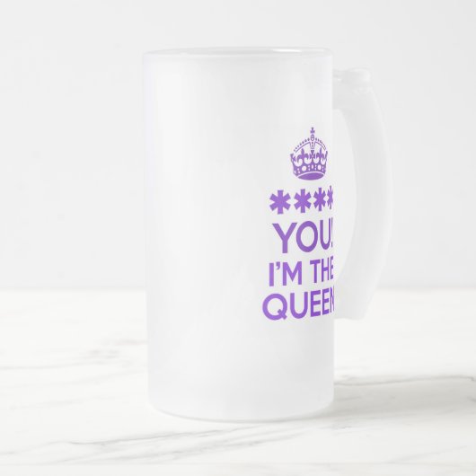 IK BEN DE KONINGIN MATGLAS BIERPUL (Voorkant rechts)