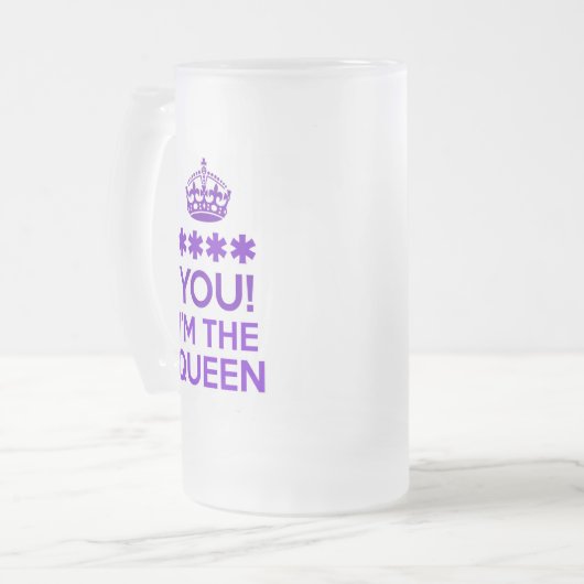 IK BEN DE KONINGIN MATGLAS BIERPUL (Voorkant links)