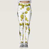 Ik ben de koningin met bloemen leggings (Voorkant)