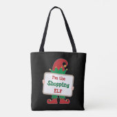 Ik ben de kooplui Elf | Gepersonaliseerd kerstfees Tote Bag (Achterkant)