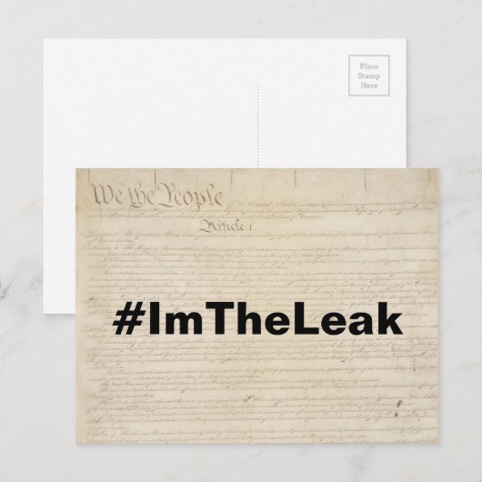 Ik ben de Leak Resistance Briefkaart (Voorkant / Achterkant)