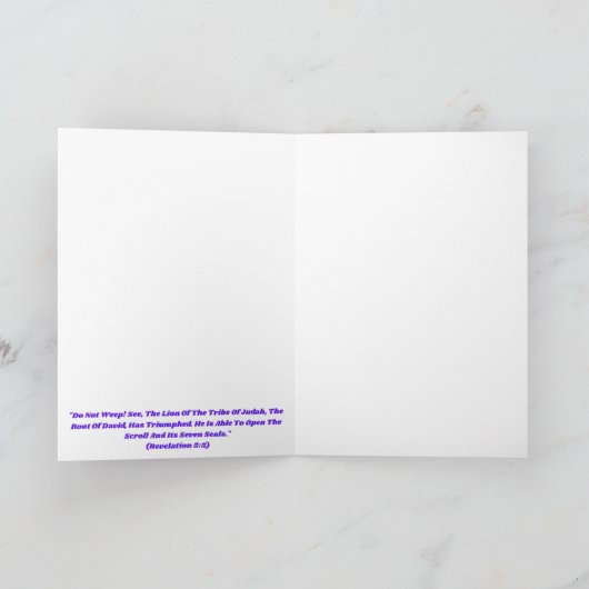 Ik ben de leeuw van het Wenskaart van Juda Kaart (Binnen)