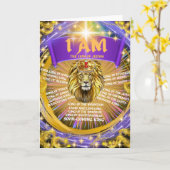 Ik ben de leeuw van het Wenskaart van Juda Kaart (Gele Bloem)