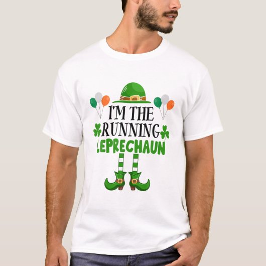 Ik ben de Leprechaun St Patricks Day Runner T-shirt (Voorkant)
