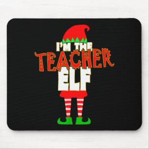Ik ben de leraar Elf Kerstmis Matching Elves Famil Muismat