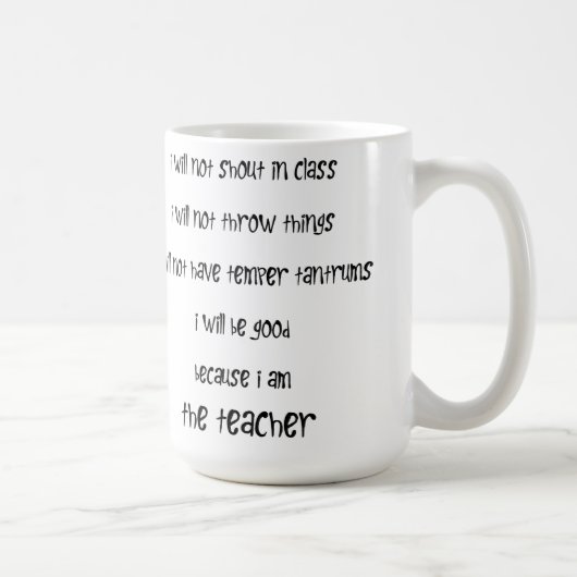 Ik ben de leraar. koffiemok (Rechts)