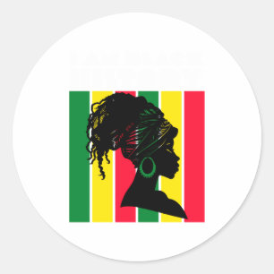 Ik ben de leraar van de maand van de zwarte geschi ronde sticker