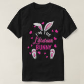 Ik ben de Librarian Bunny Happy Easter Librarian G T-shirt (Design voorkant)