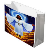 Ik ben de lichte Christelijke geschenktas Groot Cadeauzakje (Voorkant Gekanteld)