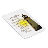 Ik ben de Lichte John 8:12 met een lichthuis Magneet (Rechterzijde)