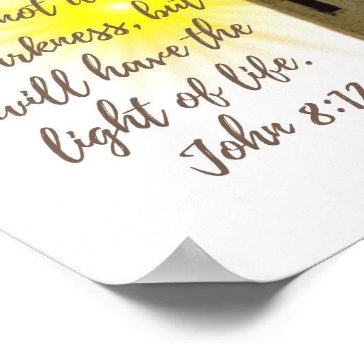 Ik ben de Lichte John 8:12 met Light House Poster (Hoek)