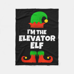 Ik ben de lift elf familie pyjama kerst grap fleece deken