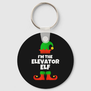 Ik ben de lift elf familie pyjama kerst grap sleutelhanger