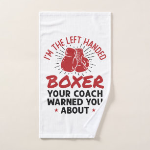 Ik ben de linkse boxer Funny Southpaw Boxing. Handdoek