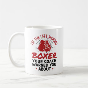 Ik ben de linkse boxer Funny Southpaw Boxing. Koffiemok