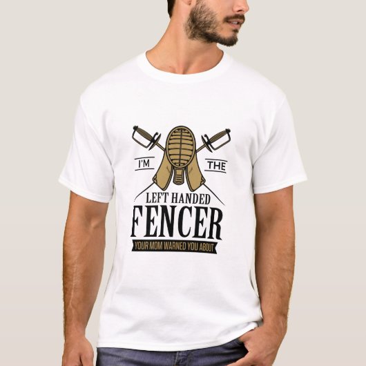 Ik ben de linkse Fencer Funny Southpaw Fencing T-shirt (Voorkant)