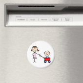 Ik ben de Little Brother Stick Figuur Magneet (Insitu (Vaatwasser))