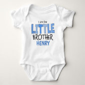 Ik ben de Little Brother Whimsical Blue Cute Romper (Voorkant)
