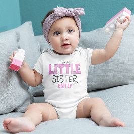 Ik ben de Little Sister Modern Cute Family Romper