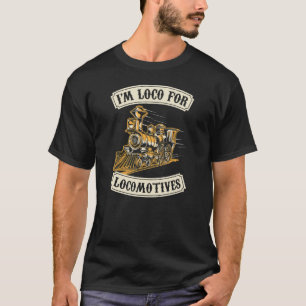 Ik ben de locatie voor locomotieven die met een mo t-shirt