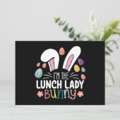 Ik ben de Lunch Lady Bunny Pasen Matching Kaart (Staand voorkant)