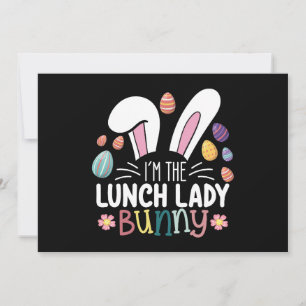 Ik ben de Lunch Lady Bunny Pasen Matching Kaart
