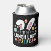 Ik ben de lunchdame Bunny Easter Matching Blikjeskoeler (Blikje Voorkant)