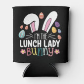 Ik ben de lunchdame Bunny Easter Matching Blikjeskoeler (Voorkant)