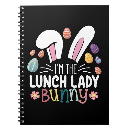 Ik ben de lunchdame Bunny Easter Matching Notitieboek (Voorkant)
