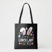 Ik ben de lunchdame Bunny Easter Matching Tote Bag (Voorkant)