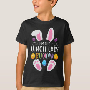 Ik ben de lunchdame konijn Funny Pasen dag konijn T-shirt