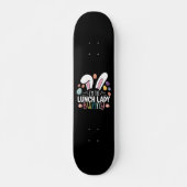 Ik ben de lunchdame konijn Paas-matching Persoonlijk Skateboard (Voorkant)