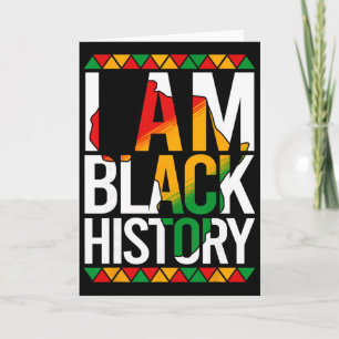 Ik ben de maand van de zwarte geschiedenis Afro-Am Kaart