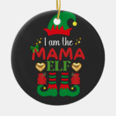 Ik ben de Mama Elf Keramisch Ornament (Voorkant)