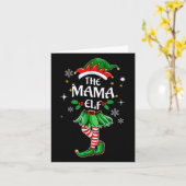 Ik ben de mama elf Schattigee familie kerst matchi Kaart (Gele Bloem)