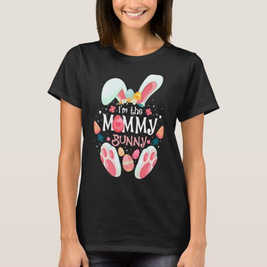 Ik ben de mammie bunny Matching Family Easter Part T-shirt (Voorkant)