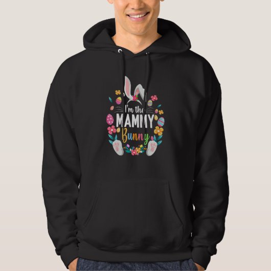 Ik ben de Mammy Bunny Matching Family Easter Party Hoodie (Voorkant)