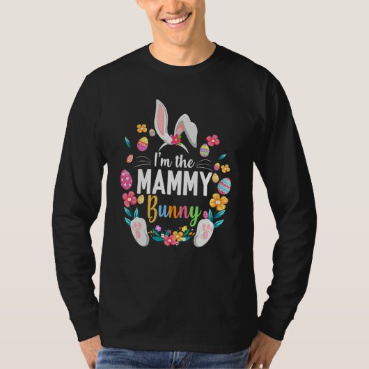 Ik ben de Mammy Bunny Matching Family Easter Party T-shirt (Voorkant)