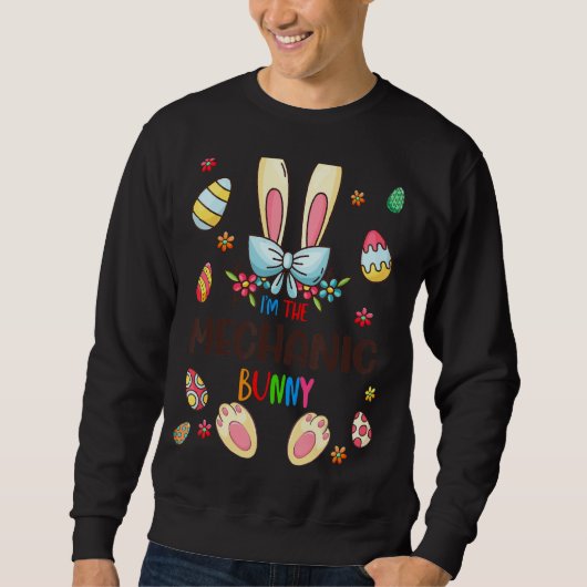 Ik ben de Mechanische Bunny Easter Day Matching Fa Trui (Voorkant)