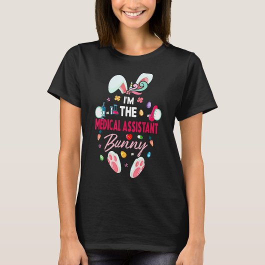 Ik ben de Medisch Assistent Bunny Matching Family T-shirt (Voorkant)