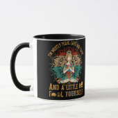 Ik ben de meeste vredesliefde en licht een beetje- mok (Links)