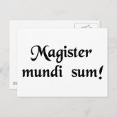 Ik ben de meester van het universum! briefkaart (Voorkant / Achterkant)