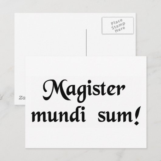 Ik ben de meester van het universum! briefkaart (Voorkant / Achterkant)