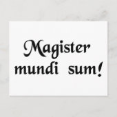 Ik ben de meester van het universum! briefkaart (Voorkant)