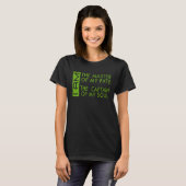 Ik Ben de Meester van Mijn Lot Groene Tekst T-shirt (Voorkant volledig)