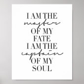 Ik ben de meester van mijn lot. Ik ben de kapitein Poster (Voorkant)