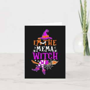 Ik ben de Mema heks grappige Halloween familie mat Kaart