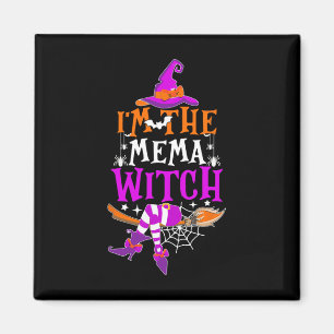 Ik ben de Mema Witch Fun Halloween Family Matching Magneet