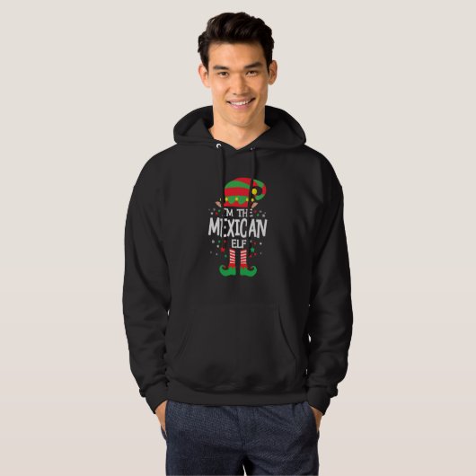 Ik ben de Mexicaanse Elf Familie Groep die Christm Hoodie (Voorkant volledig)